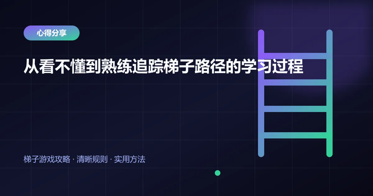 从看不懂到熟练追踪梯子路径的学习过程封面